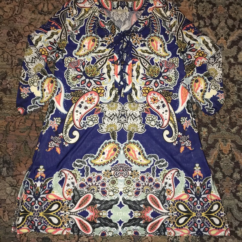 NAVY WITH OTHER GREAT COLORS-DRESS/COVER-UP - Picture 3 of 8